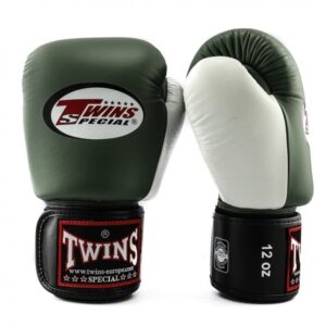 Twins Special Boxing Gloves, KHAKI, WHITE AND BLACK