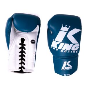 Gants de Boxe KING PRO BOXING bleu en lacets