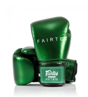 Gants de boxe FAIRTEX vert métal